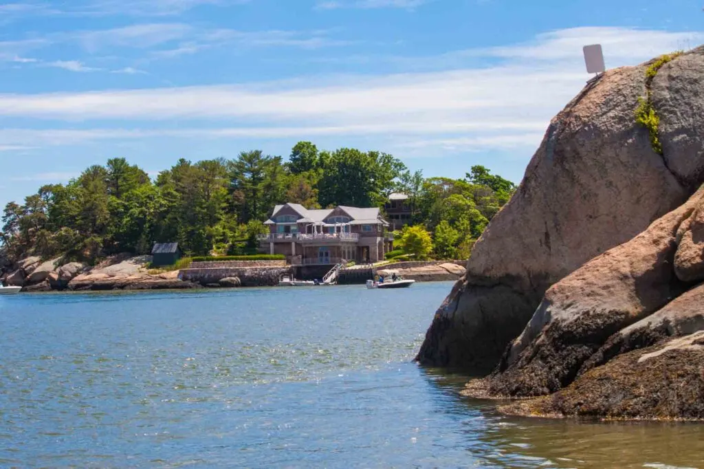 View of Thimble Islands in Connecticut