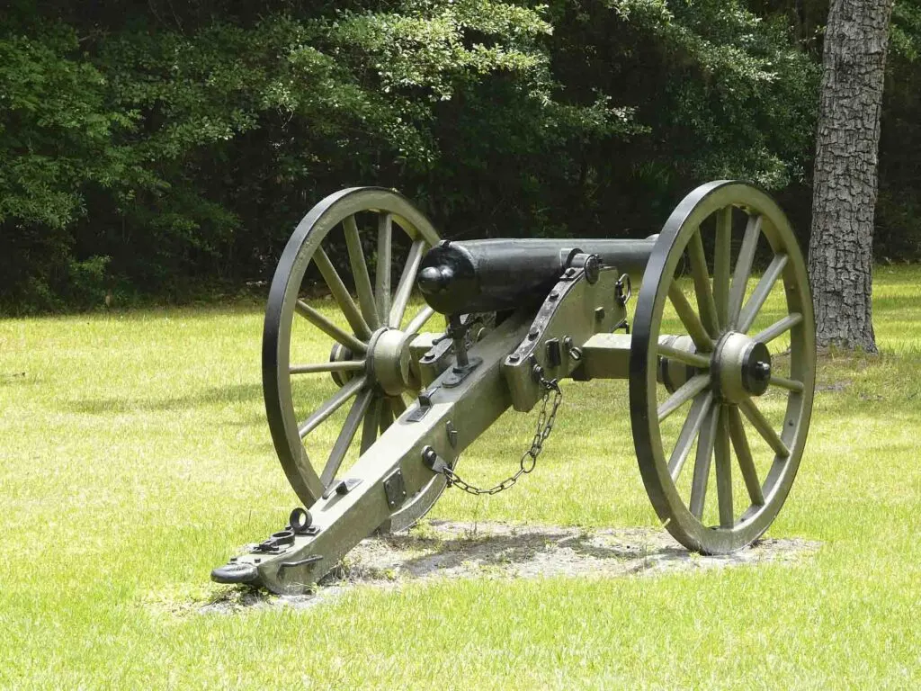 A cannon at Olustee Battlefield Historic State Park in Florida