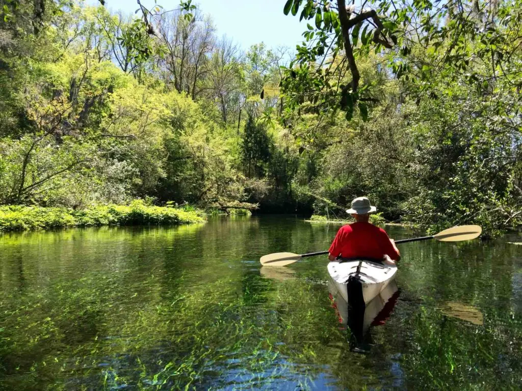 Kayaking at the Ichetucknee Springs in Florida