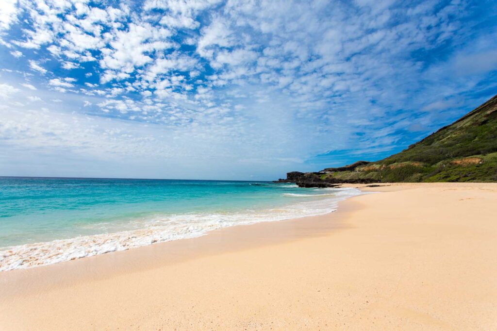 Extremely beautiful Sandy Beach of Oahu in Hawaii
