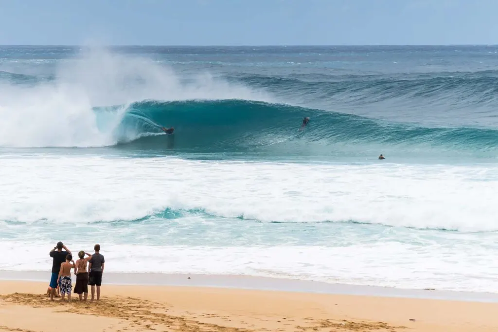 The thrilling Banzai Pipeline in Hawaii