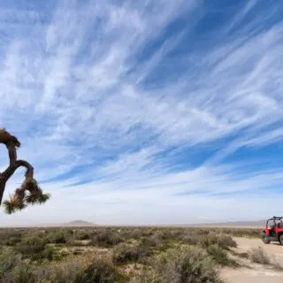 A lone ATV in Mojave Desert