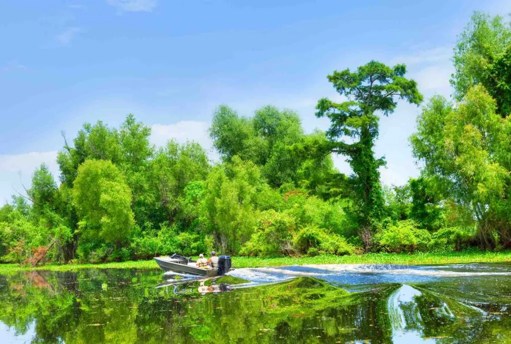 boaters at the beautiful Atchafalaya Natural Heritage Area