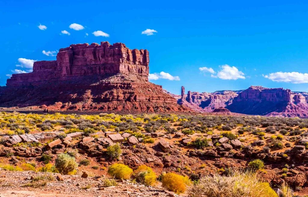 Unique rock formations at Red Rock Canyon in Nevada