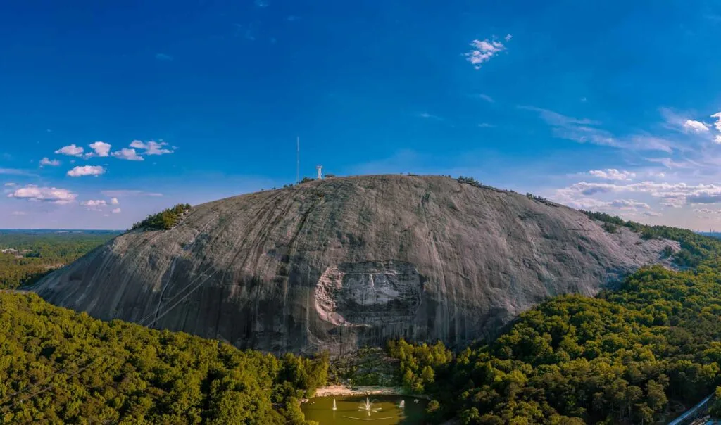 The imposing Stone Mountain Park in Atlanta, Georgia