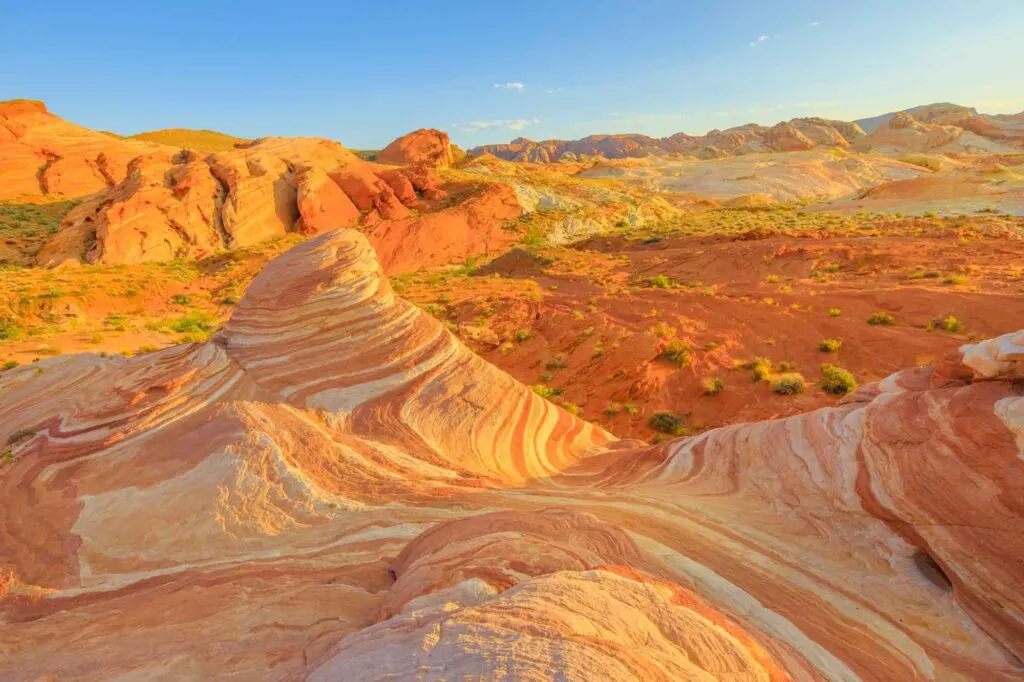 Fiery landscape of Valley Of Fire State Park in Nevada