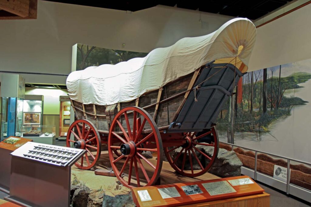A wagon on display in Tennessee State Museum