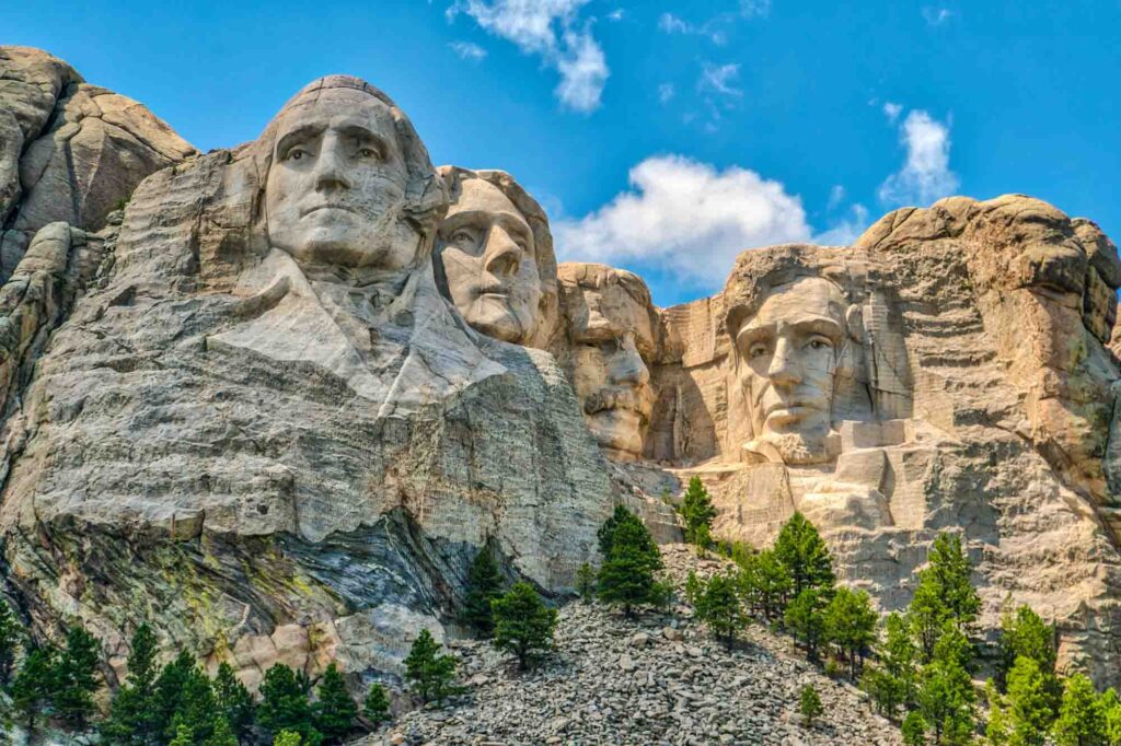 Mount Rushmore is one of the famous monuments in the US