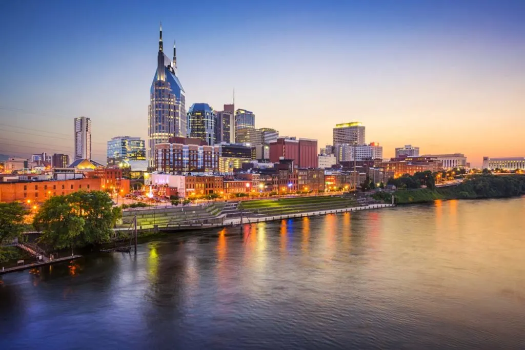 Beautiful Nashville Downtown Skyline