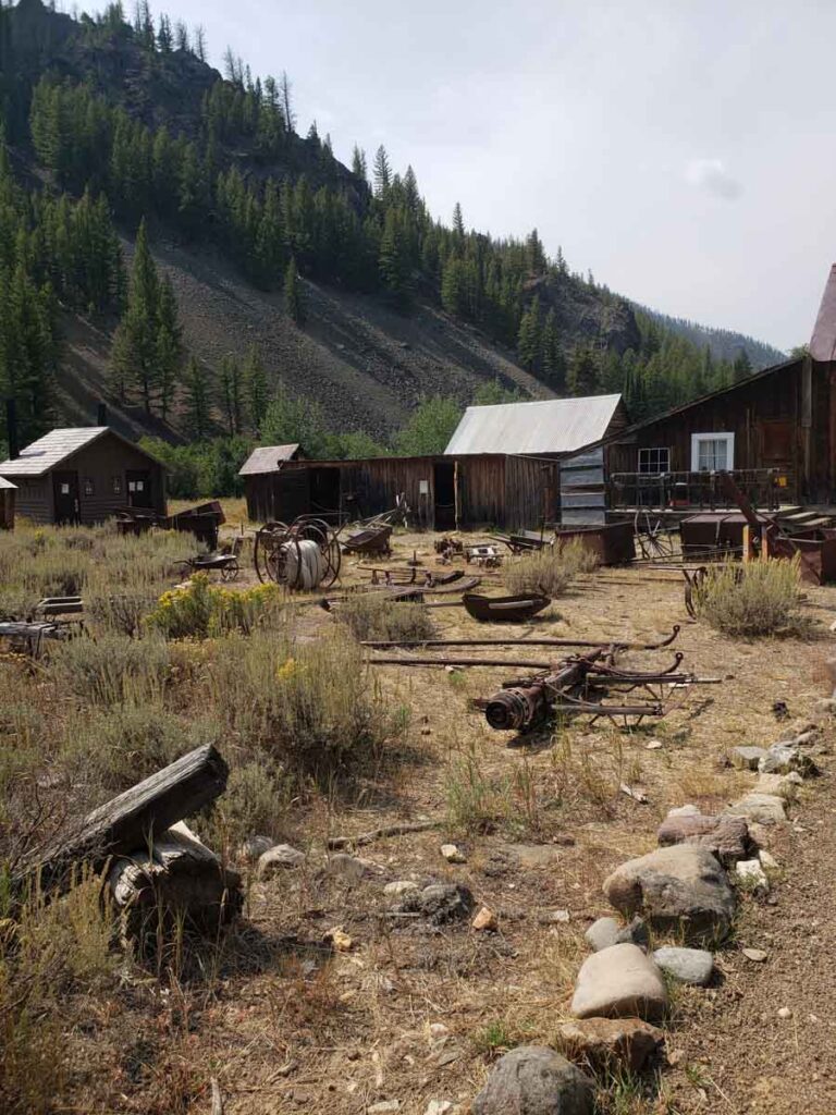 Abandoned mining equipment in Custer, Idaho