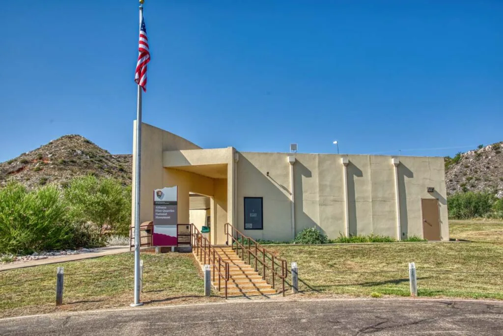 The information center in Alibates Flint Quarry National Monument in Texas