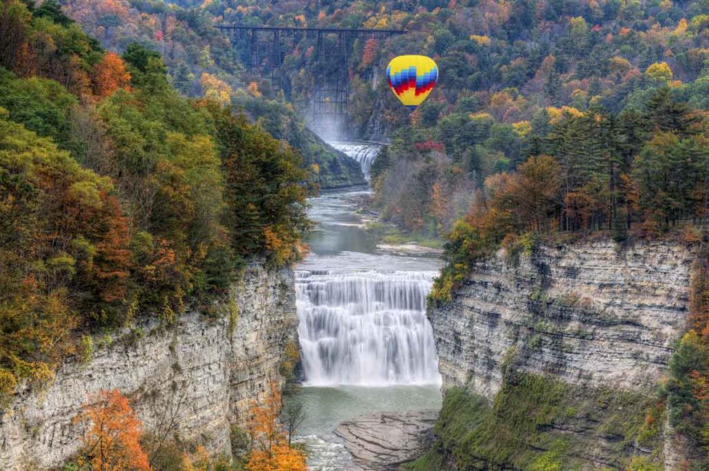 Dramatic shot of Letchworth State Park, New York