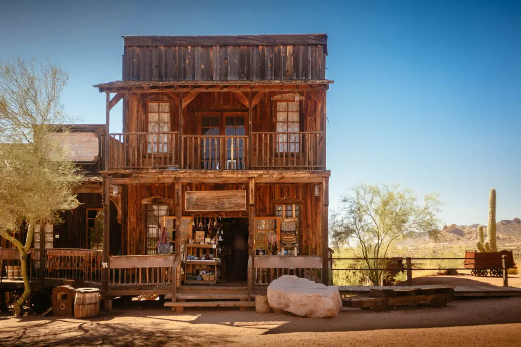 Old wooden building at Goldfield Ghost Town, Arizona