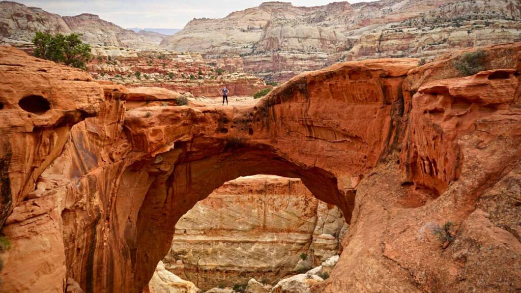 Famous Cassidy Arch in Capitol Reef National Park, Utah