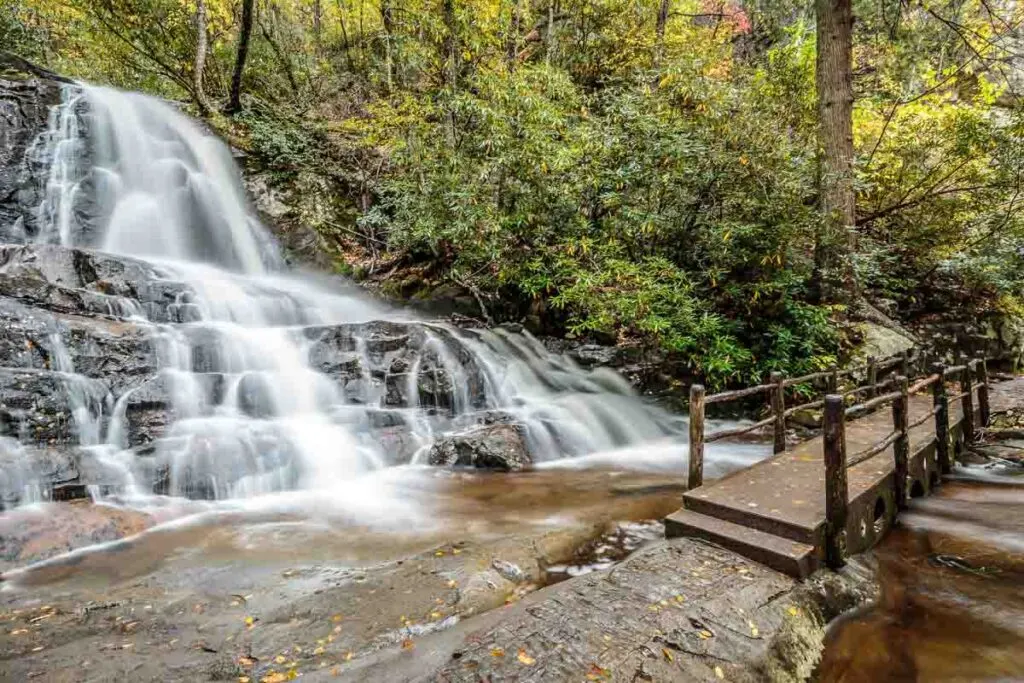 Amazing Laurel Falls in Great Smoky Mountains National Park