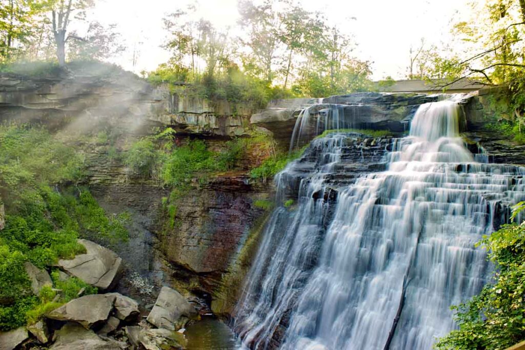 The spectacular Brandywine Falls in Cuyahoga Valley National Park