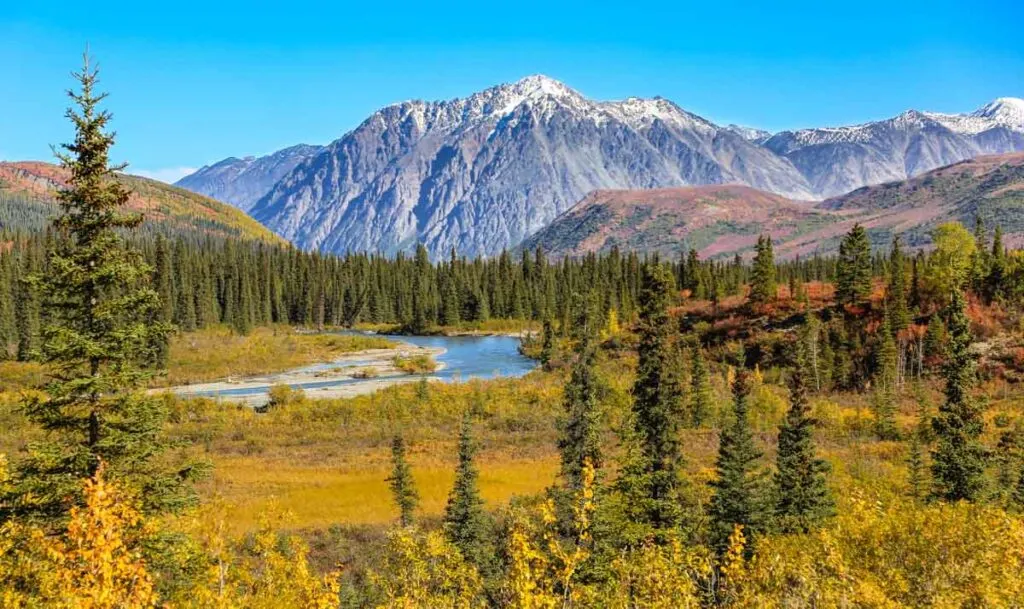 Scenic landscape of Denali National Park, Alaska