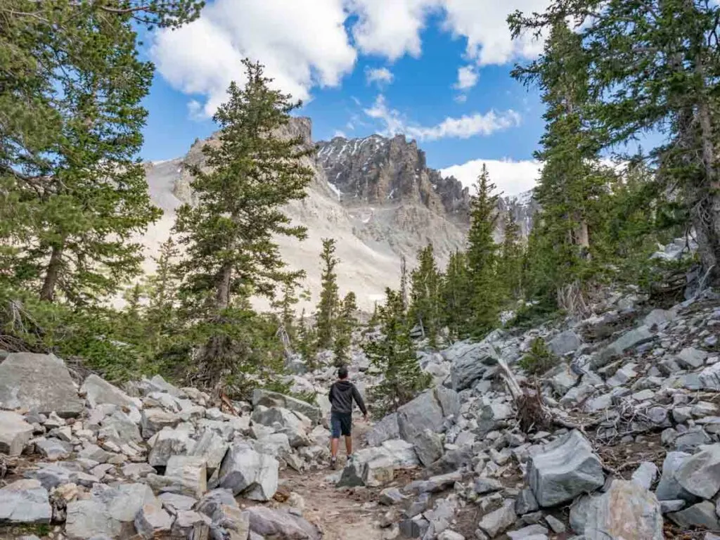 Rocky hiking trail in Great Basin National Park