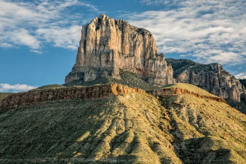 Striking rock formation at Guadalupe Mountains National Park