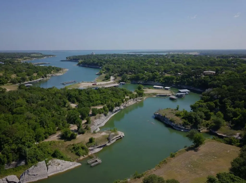 Awesome shot of Lake Whitney in Waco, Texas