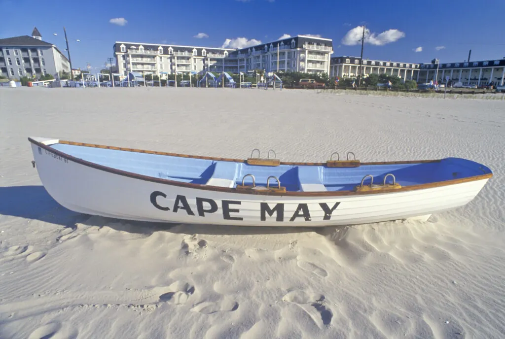 Cape May, New Jersey is a long beach in the East Coast